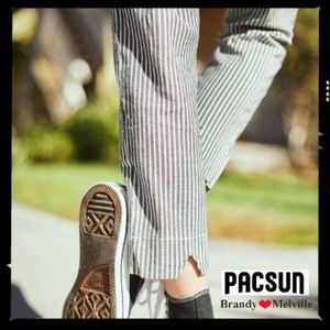 brandy Melville blue white striped tildens